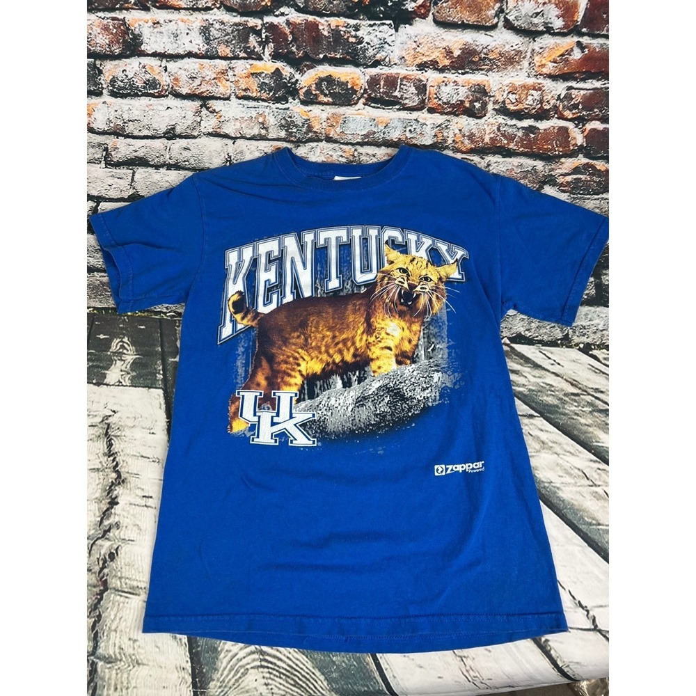 NCAA Kentucky Wildcats Graphic T-Shirt Zappar Powered Blue Small